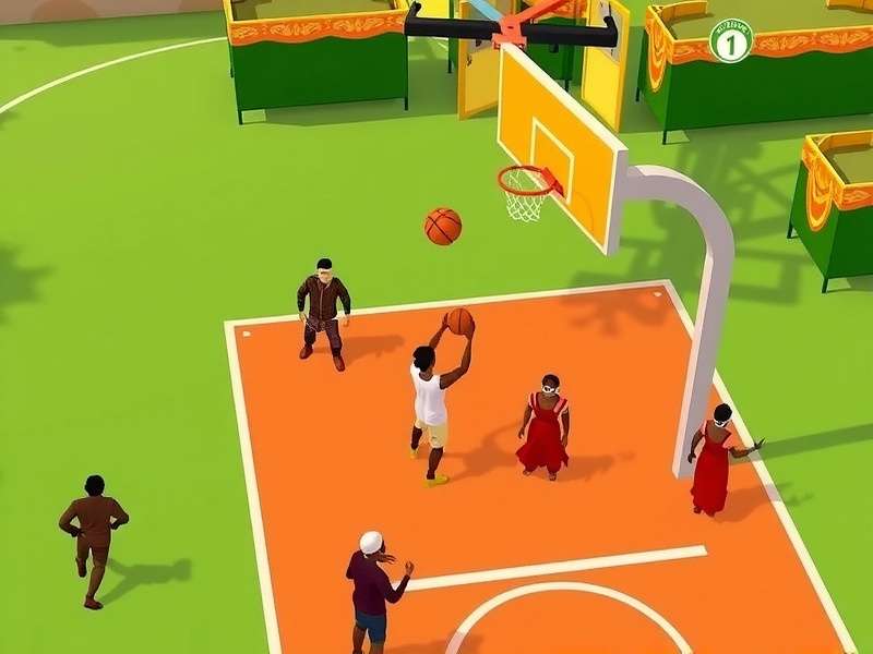 Jai Ho Dunker gameplay screenshot showing basketball action